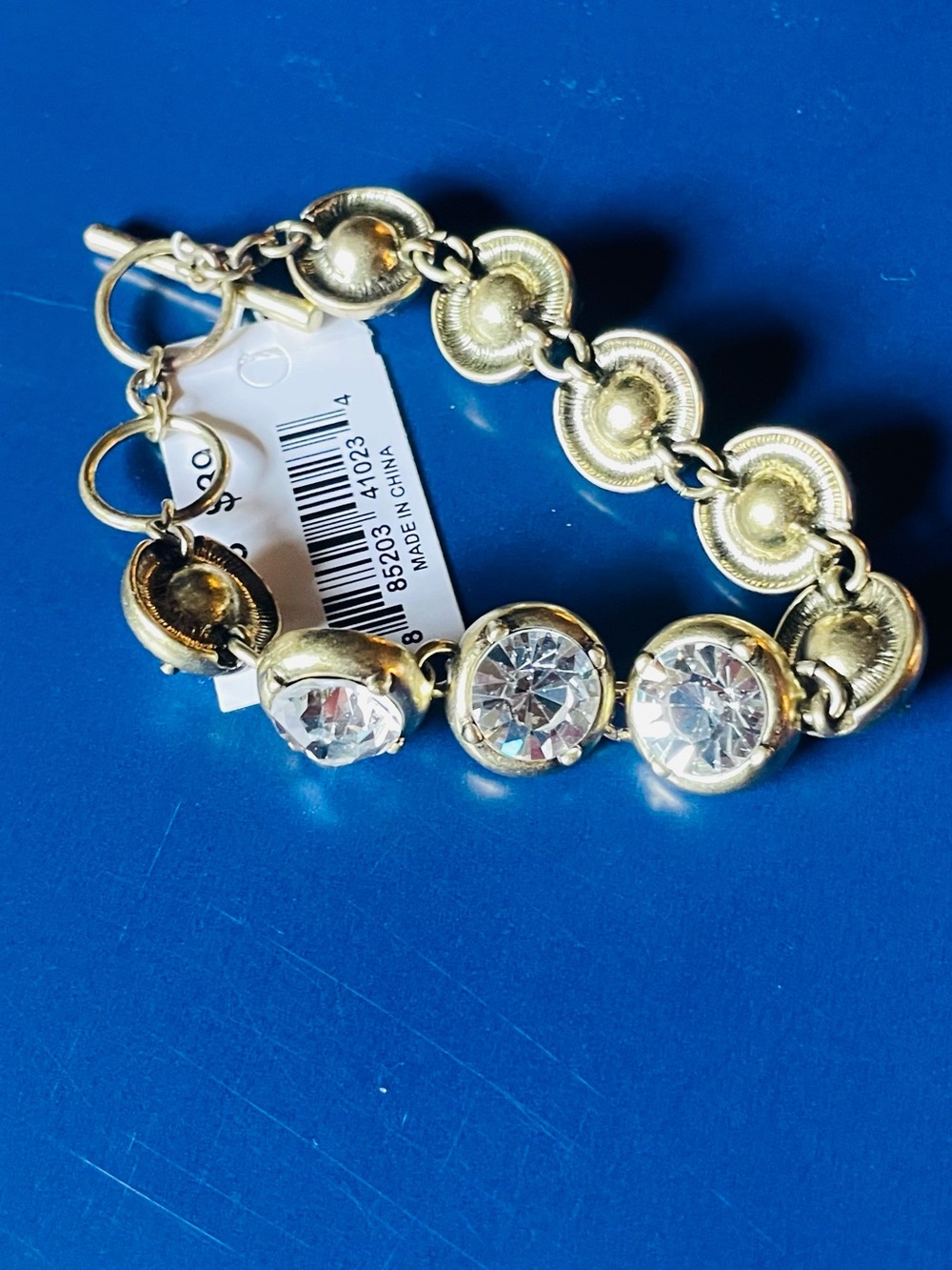ViVI Gold-Tone Bracelet with Clear Crystal Accents